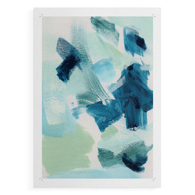 Bleu sarcelle Composition II - Impression sur toile seulement - NON-CADRE