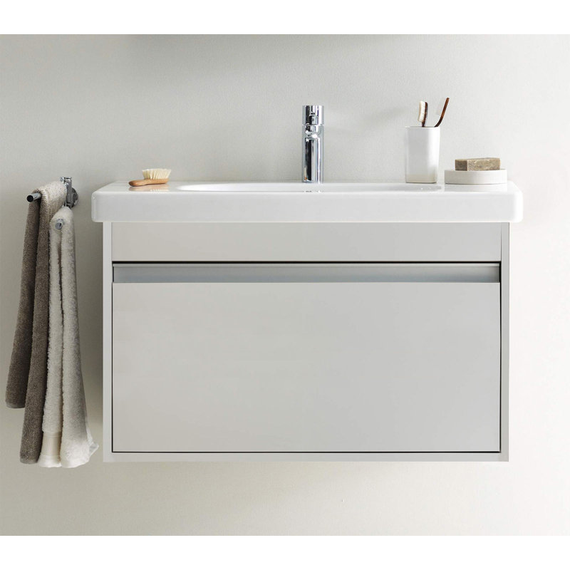 39" Wall Mount Single Bathroom Vanity Base, Basalt Matte