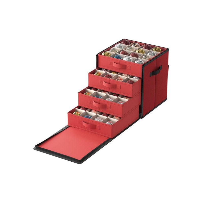 Brayden Studio Fabric Storage Bag, Red