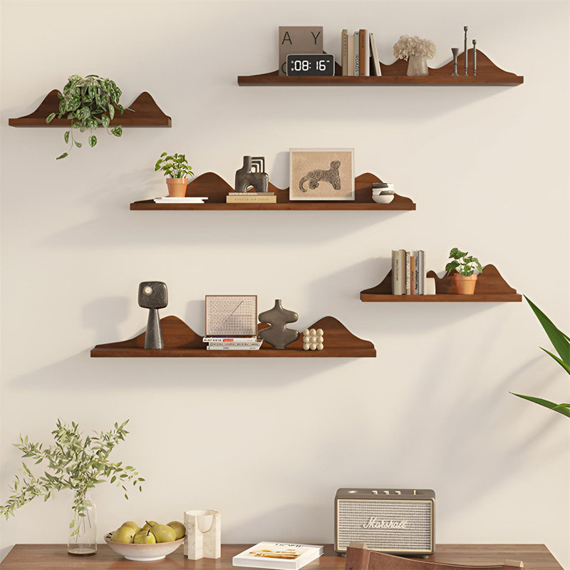 Solid Wood Wall-Mounted Shelf
