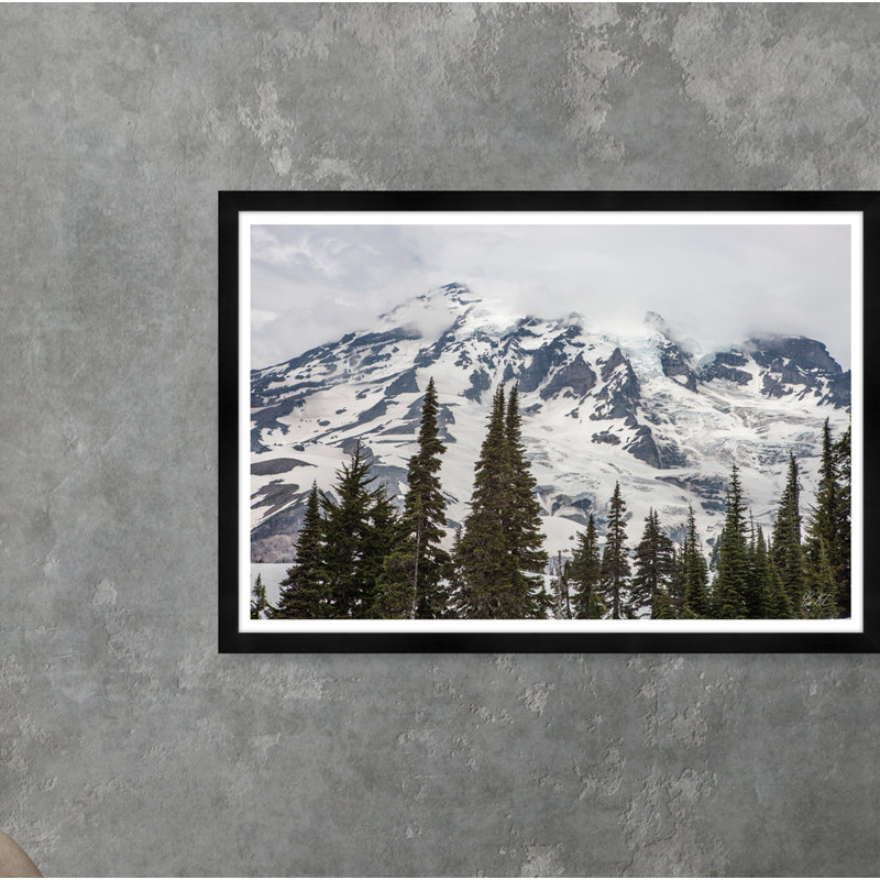 Mt. Rainier Treetops Framed Photographic Print