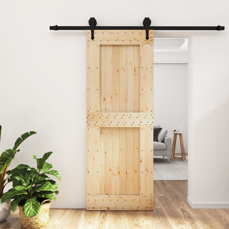 Porte coulissante avec quincaillerie Vidaxl, 31,5 po x 82,7 po