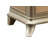 Natural Oak Sunburst Pattern & Taupe Champaign Finish Console Cabinet