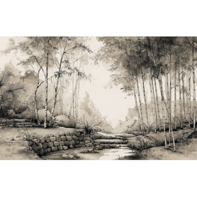 Bamboo Wallpaper Landscape Removable Traditional Wall Mural