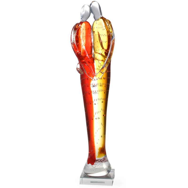 Figurine en verre, couple art