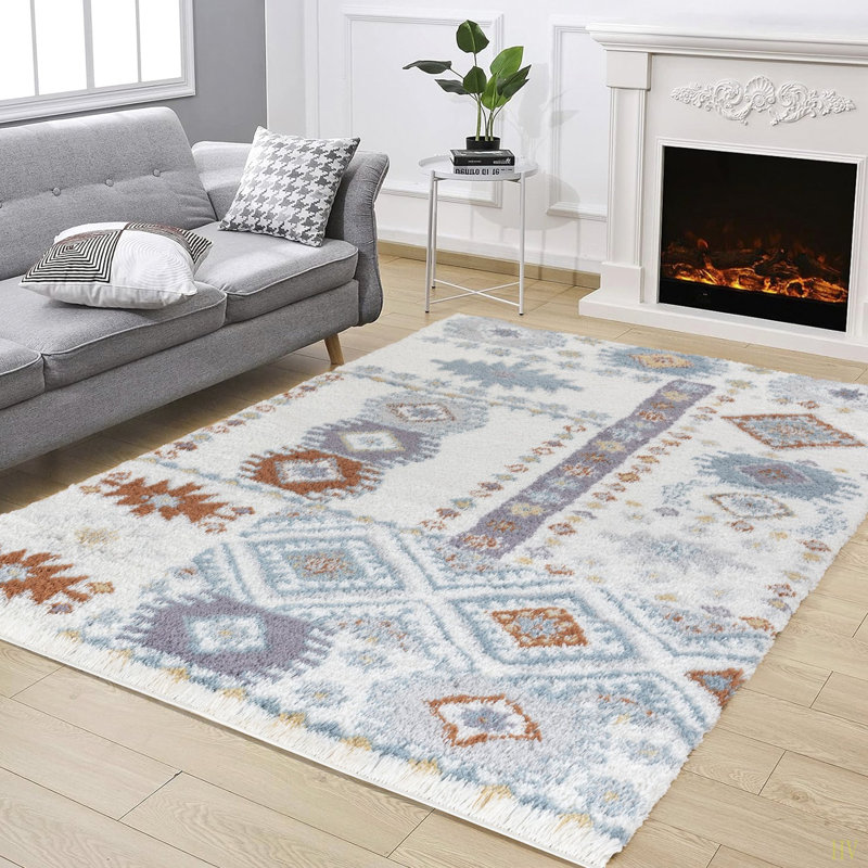 Loft Shag GC_CZY1007 5 Ft. 3 In. X 7 Ft. Shaggy Area Rug, Rectangle 5'3" x 7'