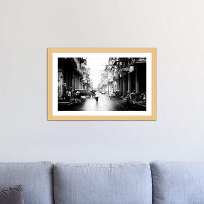 " Old Havana Street In B&W " by Philippe Hugonnard