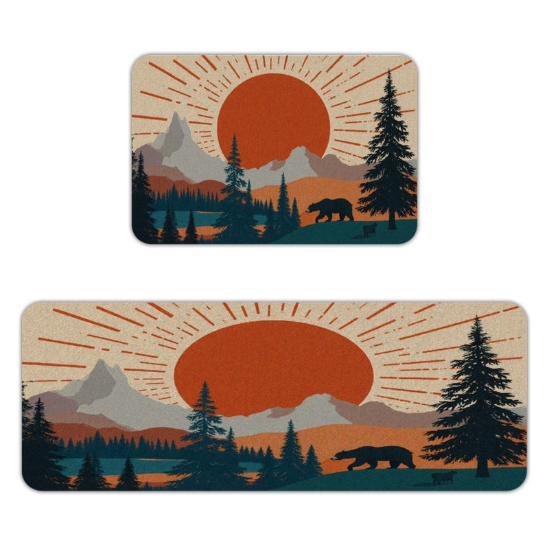 Mountain & Bear, 2 tapis de cuisine antidérapants