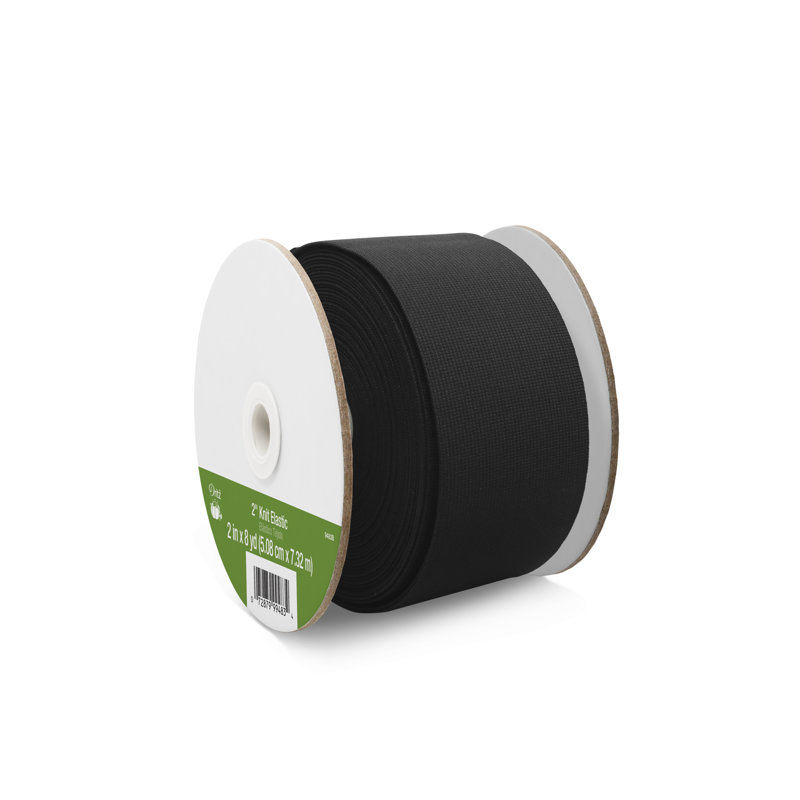 Dritz 2" Knit Elastic, Black, 8 yd