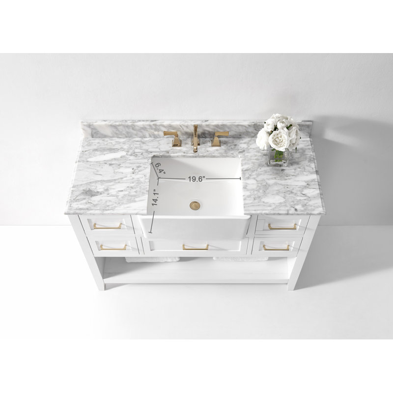 48'' W Single Vanity, White