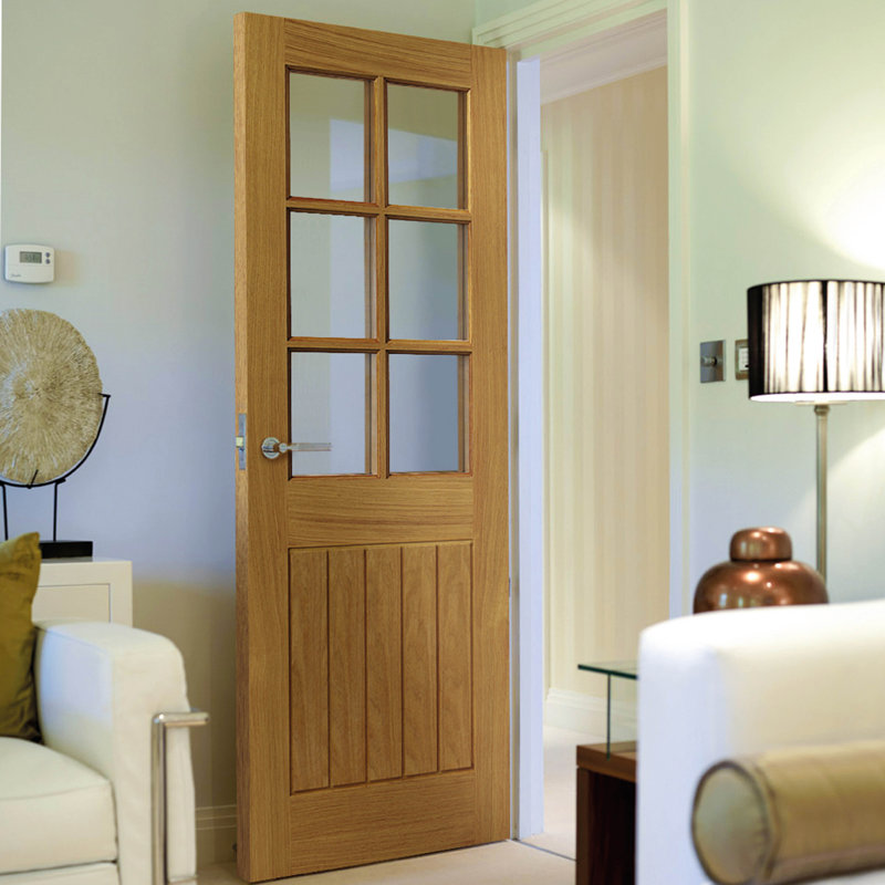 Montello Oak Internal Door Unfinished, 198.1cm H x 68.6cm W x 3.5cm D