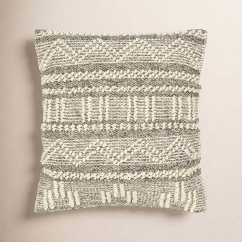 Housse et insert de coussin carré Reni, H 22 po x l 22 po, Housse de coussin seulement - sans coussin