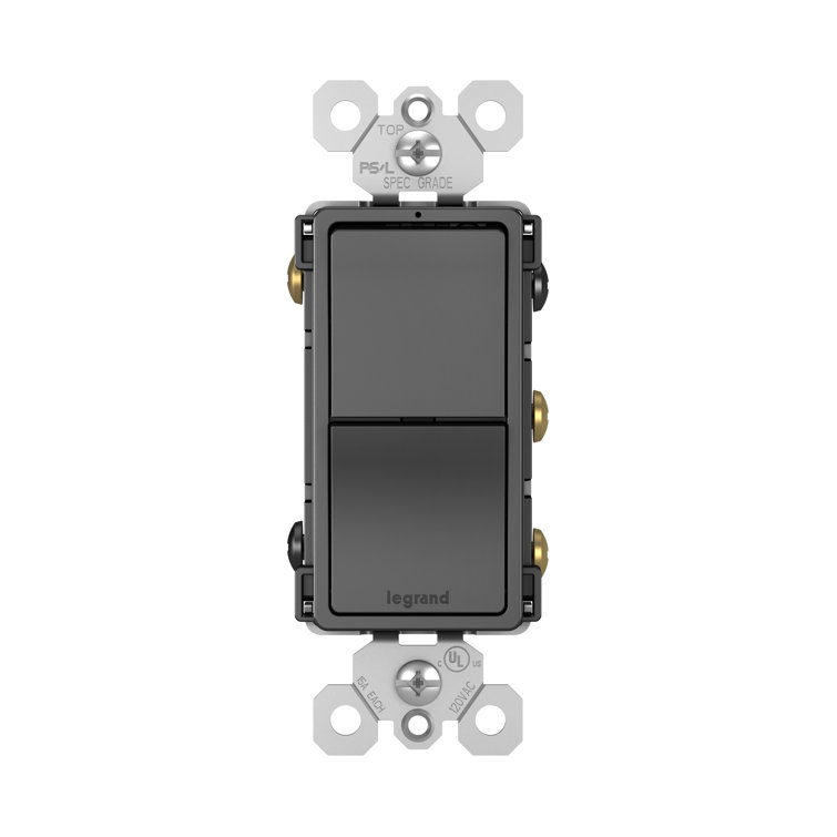 Radiant 15-Amp Combination Two Single Pole/3-Way Rocker Light Switch
