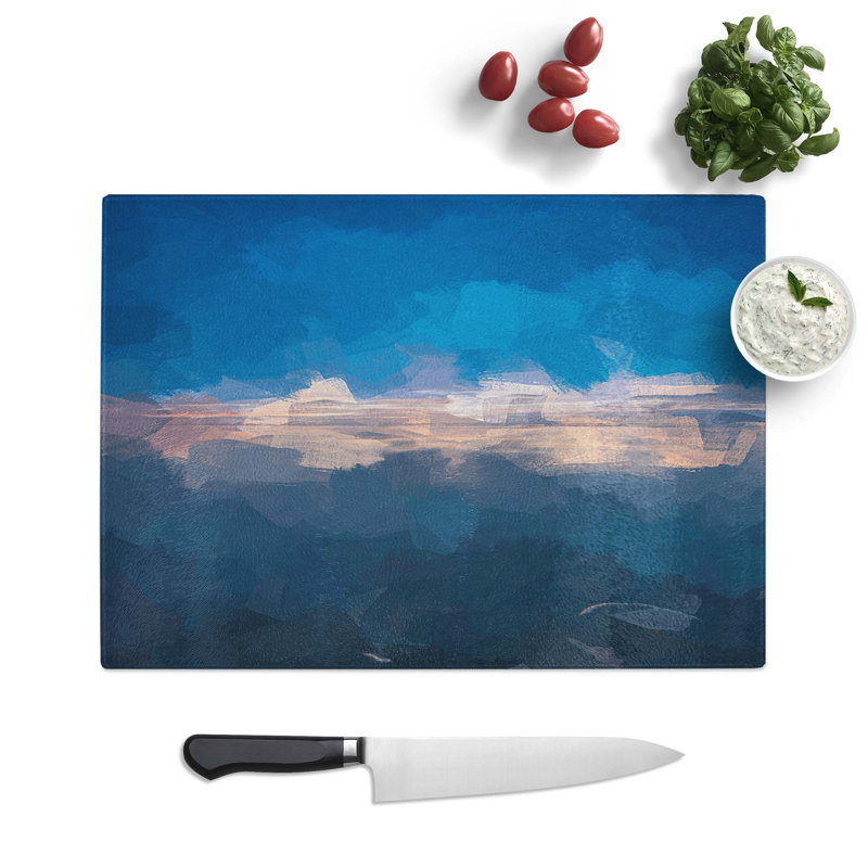 Glass Horizon On The Beach in Abstract Chopping Board, 39 cm W x 28.5 cm L