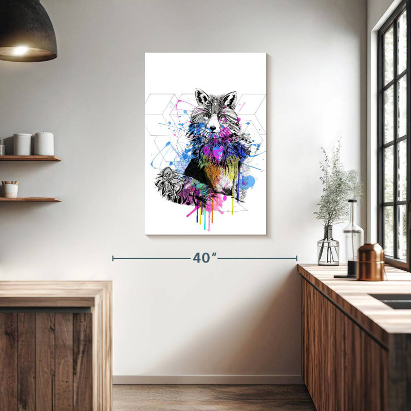 Fox Illustration, 39" H x 26" W