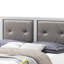 Élégant lit double champagne argenté - Conçu pour une bonne nuit de sommeil de 52 pi x l 59 pi x 80 pi. Convient à de multiples schémas de décoration.