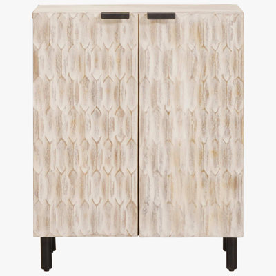 Solid Wood Rectangle Accent Cabinet