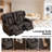 Manual Reclining Loveseat Sofa With Center Console, Storage & Cup Holders Overstuff Seat-1737490820