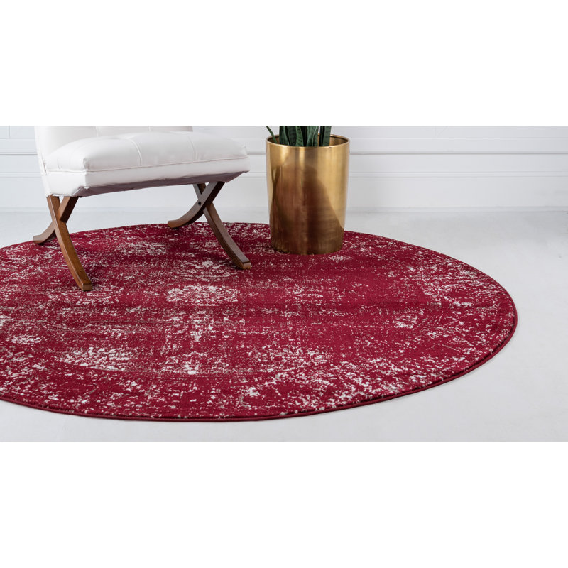 Floral Area Rug, Round 213cm