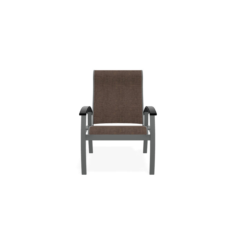 Chaise de patio Askar, Moka Sunbrella®, Noir, Graphite texturé
