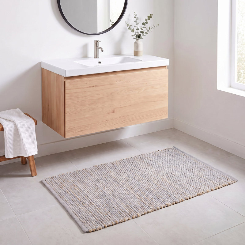 Colston Jute and Cotton Braided Farmhouse Rug, Rectangle 2' x 3'