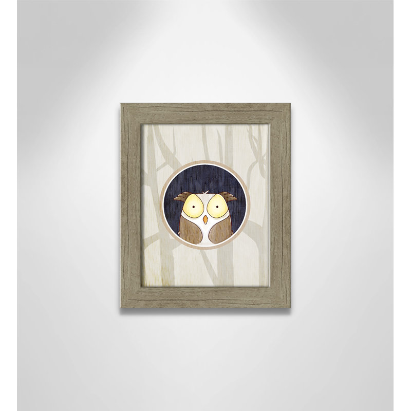 Animaux de la forêt 2, impression sur papier, Encadré plat de bois de grange gris, H 10 po x l 8 po x P 0,6 po