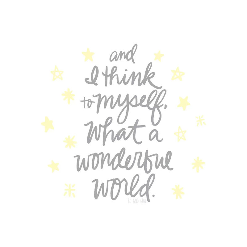 Wonderful World II by Noonday Design - Wrapped Canvas Print, 66.04 cm H x 66.04 cm W x 3.175 cm D