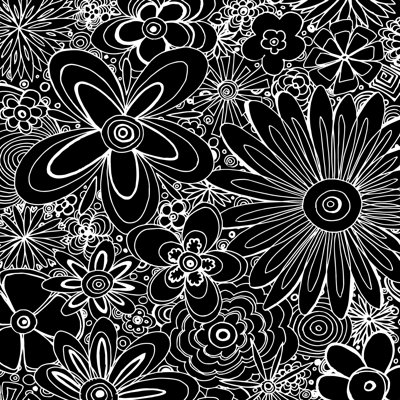 Madart Inc. All Over Flowers - noir 1