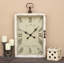 Horloge murale décorative en bois avec porte à charnière