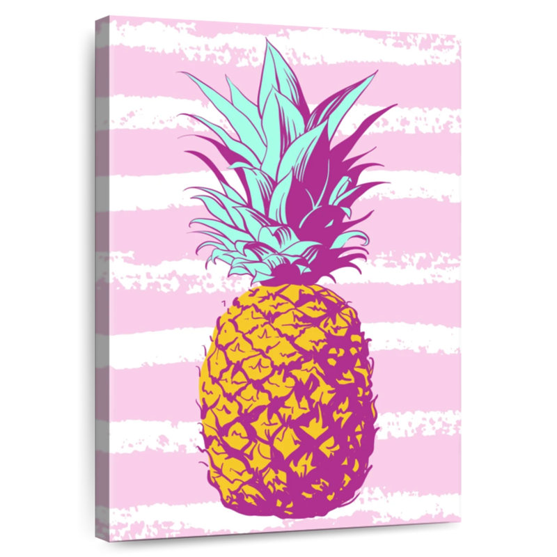 Yarlin Pastel Stripes Pineapple, 51" H x 34" W