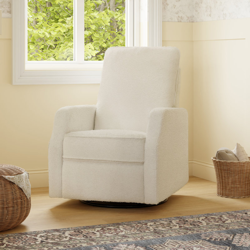 Lucas Pillowback Swivel Recliner, Cozy Cream