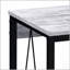 Bureau d'écriture Rustic Industrial avec base en métal, finition antique pour le bureau