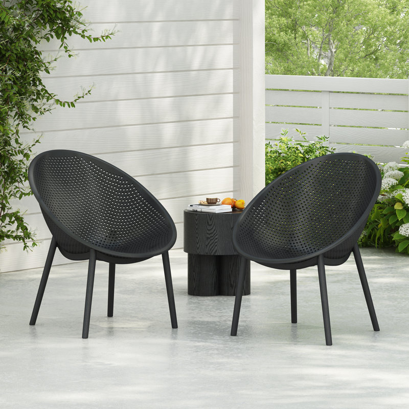 Chaise d'appoint Gable (ensemble de 2), Noir