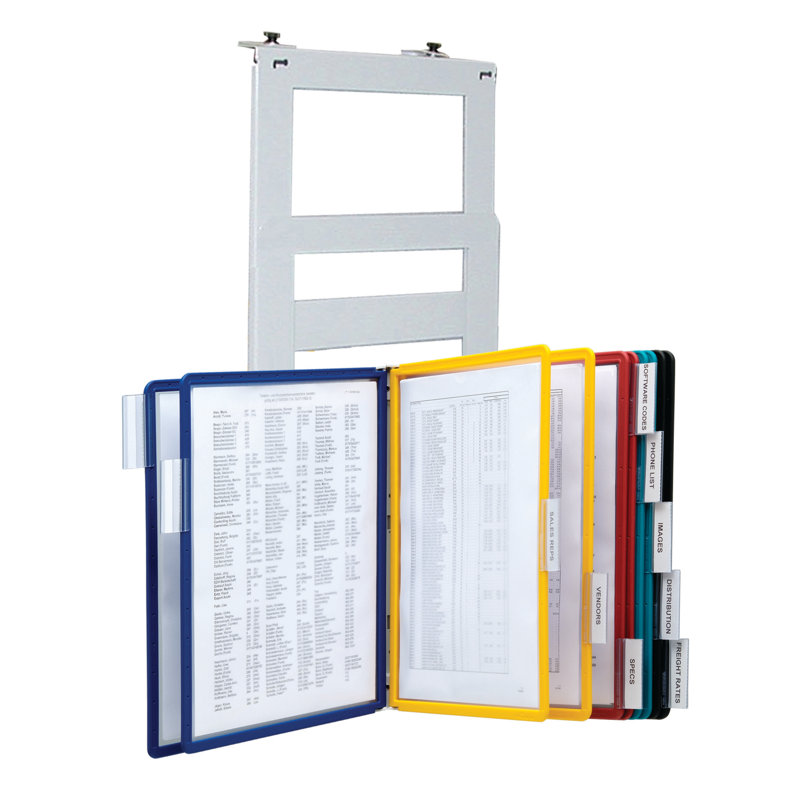 DURABLE VARIO Wall Reference System, 10 Panels, Letter, Assorted Colors