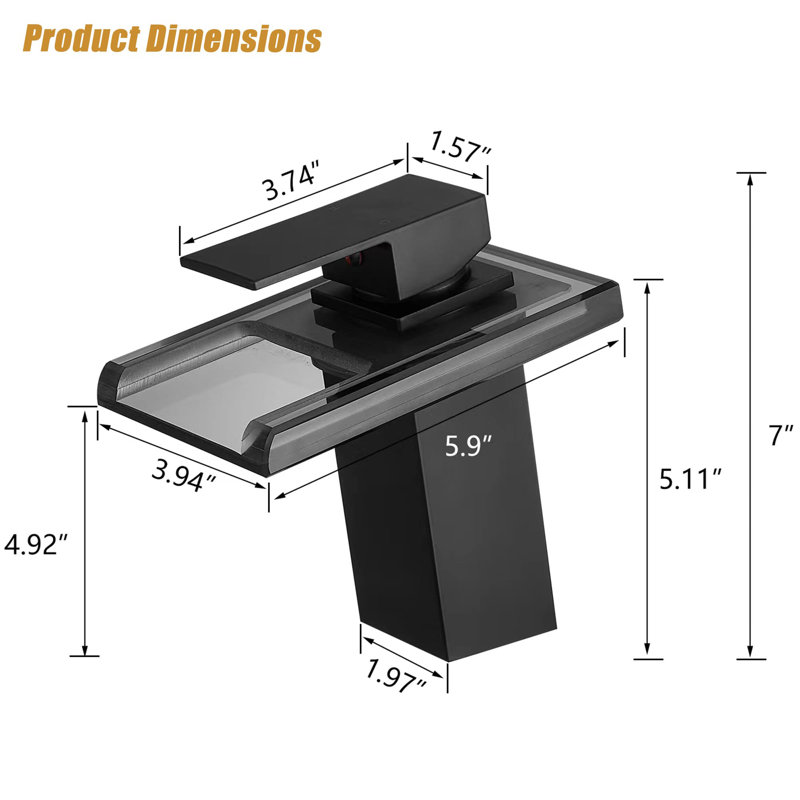 Single-Hole Single-handle Bathroom Faucet, Matte Black