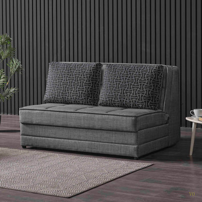 Primenest Spacea Collection Upholstered Convertible Loveseat With Storage