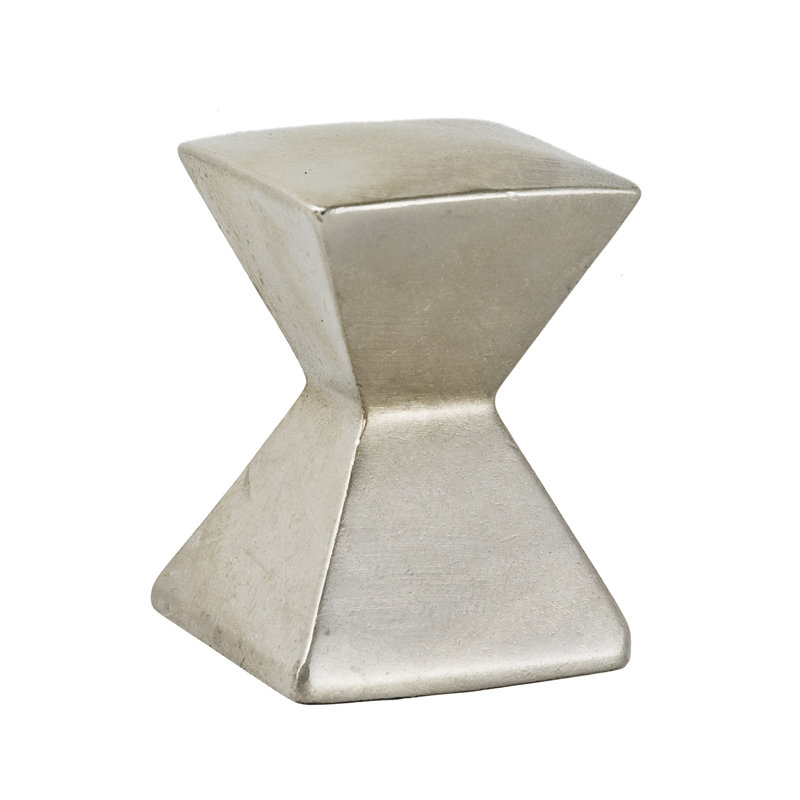Forged 2 Square Knob, Satin Nickel, 1.125" H x 1.125" W x 1.5" D