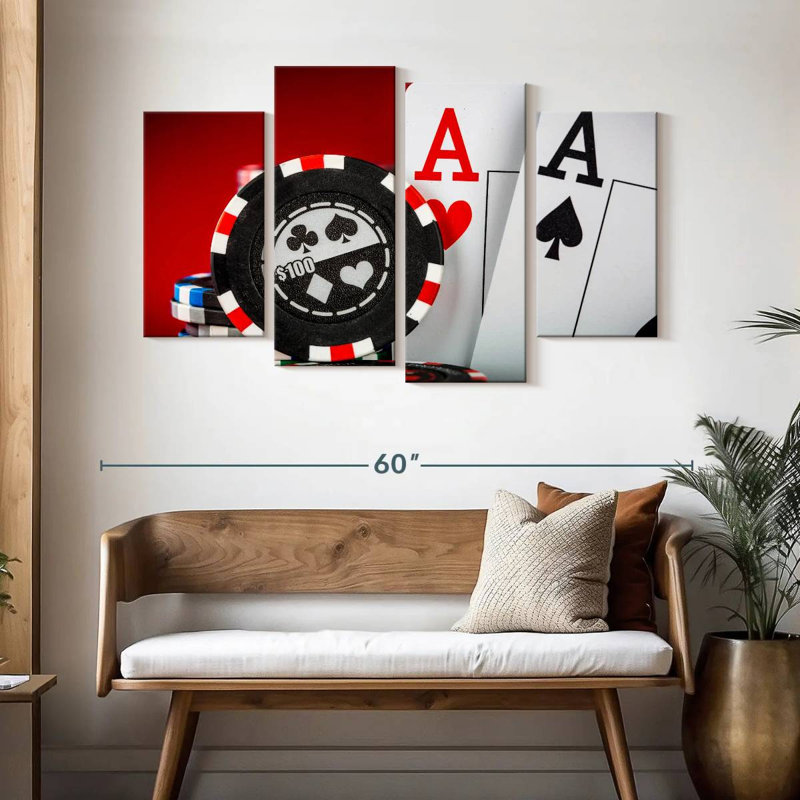 Senne Chips And Aces, 32" H x 52" W