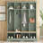 Farmhouse Hall Tree with Hooks Bench and Shoe Rack-1044025128