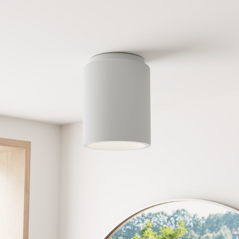Sumatra Ceramic Flush Mount, Bisque, Incandescent (Not Included)