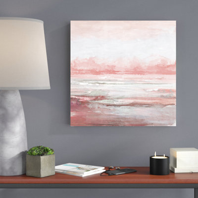 Abstract Blush Scape - Wrapped Canvas Painting