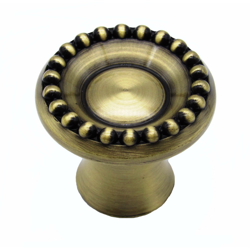 Poignée ronde 1 1/4" de diamètre, Laiton satiné