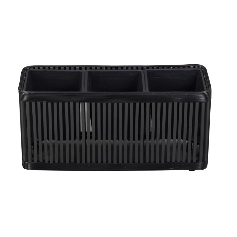  Jardinière Delbrook, rectangulaire, noir, Noir