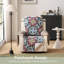 Patchwork Printed Recliner Chair Covers, Soft Quilted Lazy Boy Chair Covers, Washable Armchair Slipcovers Covers (Recliner 22", Patchwork Red)