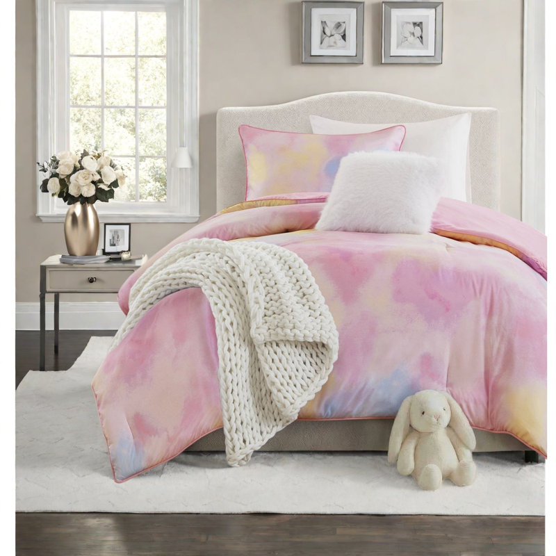 Ensemble de literie OEKO TEX, polyester simple TG, aquarelle rose maison moderne