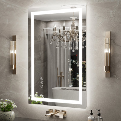 UL Certified Front & Back LED Anti-Fog Tempered Glass Bathroom Vanity Mirror