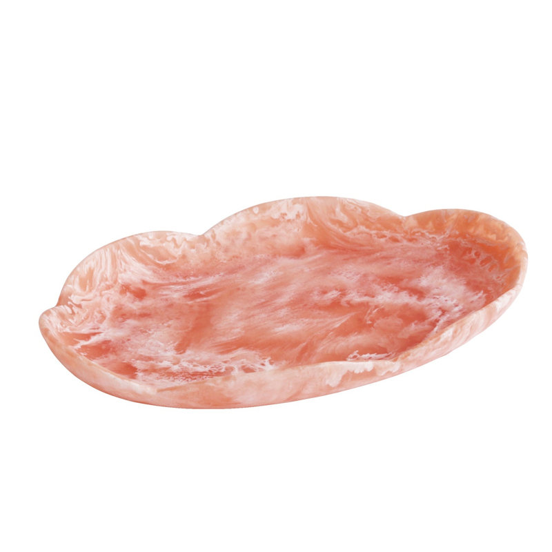 RESIN Amelia Large Oval Platter, Peach
