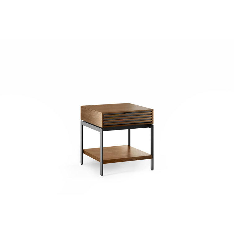 Cora Solid Wood Top End Table with Storage