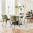 Mackensie Upholstered Dining Chairs Faux Leather Kitchen Chairs with Metal Legs-2099030743