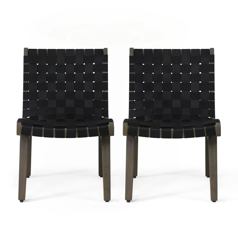 Exquisite Rope Weave Lounge Chair Set for Stylish Outdoor Spaces, Black